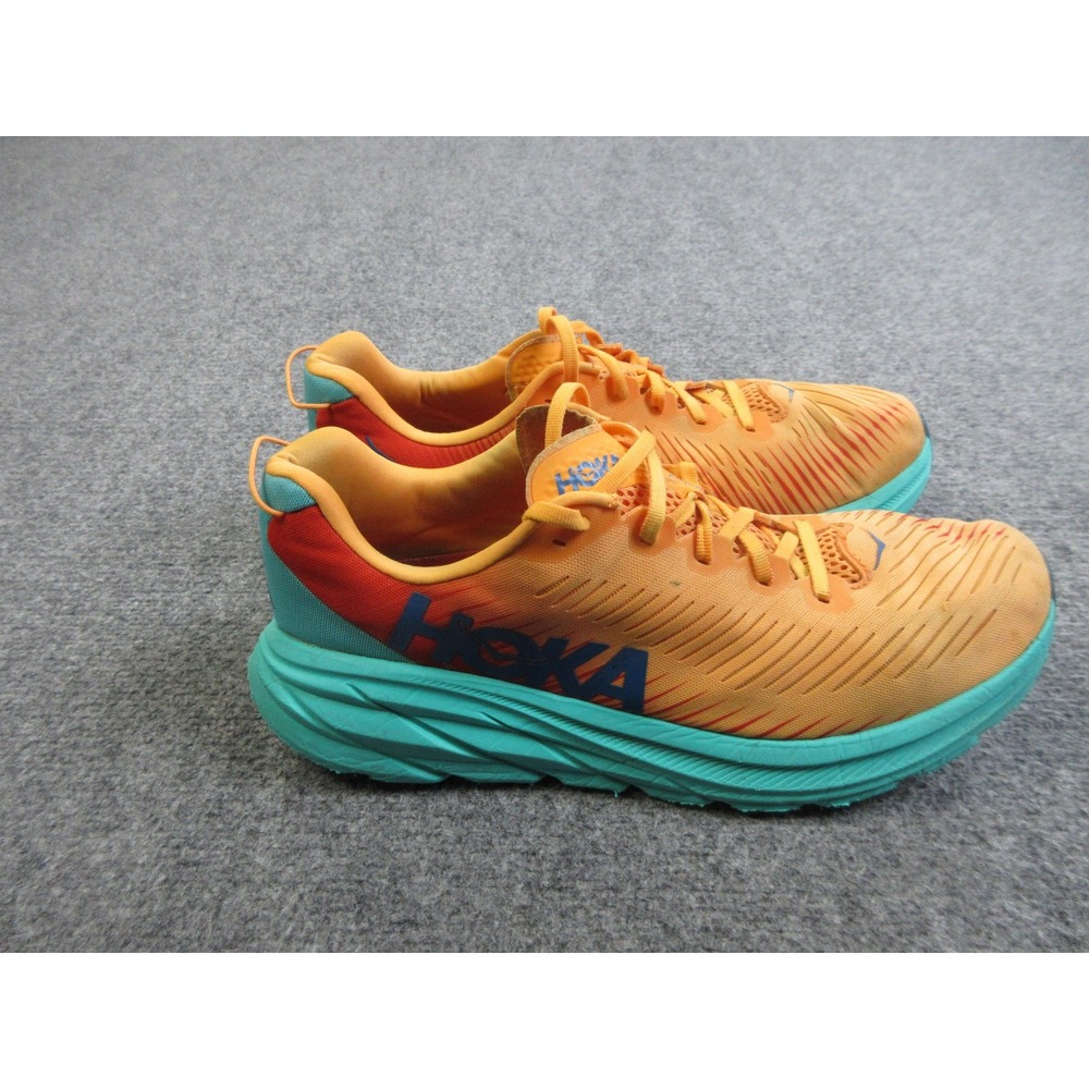 Hoka One One Rincon 3 Shoes Mens Size 12 Orange Teal 1119395 BOFT Running